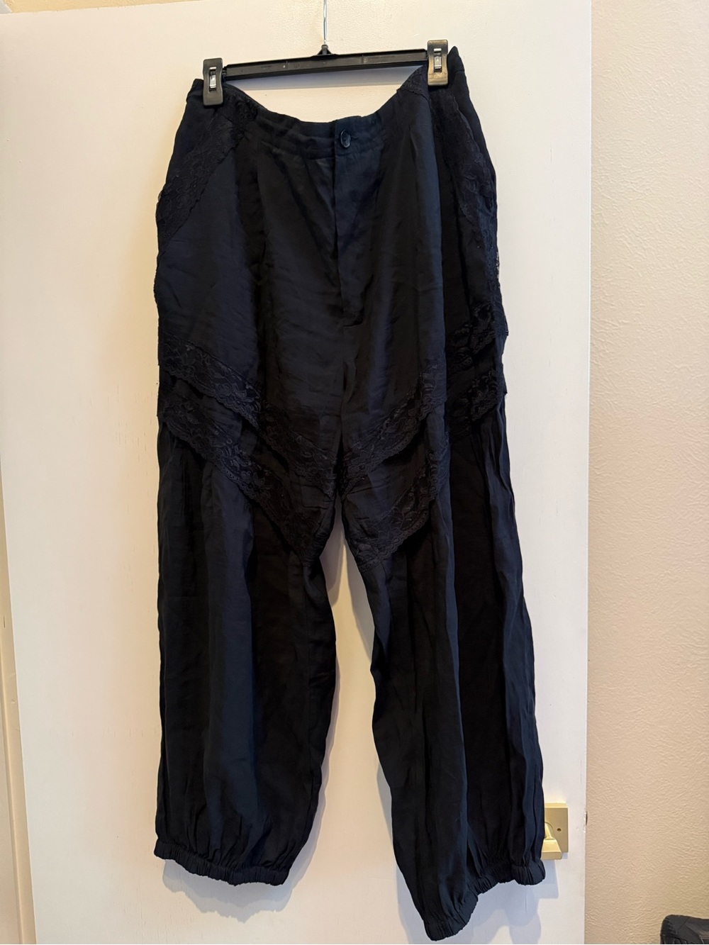 Anthropologie Black Lace Pants
